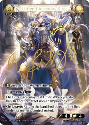 Uther, Illustrious King (CSR) — Promotional Cards
