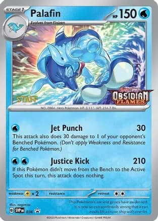 Palafin - 036 (Prerelease) [Staff] — SV: Scarlet & Violet Promo Cards