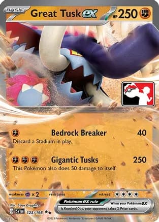 Great Tusk ex - 123/198 — Prize Pack Series Cards Pokémon TCG card by 5ban Graphics