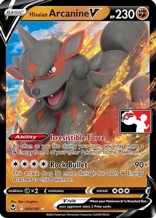 Hisuian Arcanine V - 090/195 — Prize Pack Series Cards Pokémon TCG card by 5ban Graphics