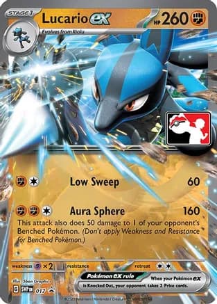 Lucario ex - 017 — Prize Pack Series Cards Pokémon TCG card by 5ban Graphics