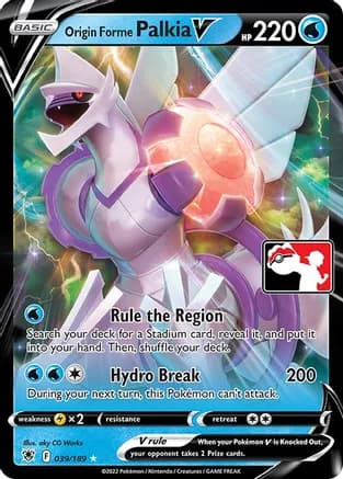 Origin Forme Palkia V - 039/189 — Prize Pack Series Cards Pokémon TCG card by aky CG Works