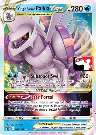 Origin Forme Palkia VSTAR - 040/189 — Prize Pack Series Cards Pokémon TCG card by aky CG Works