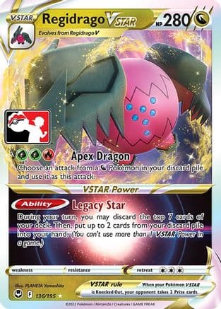 Regidrago VSTAR - 136/195 — Prize Pack Series Cards Pokémon TCG card by PLANETA Yamashita