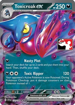 Toxicroak ex - 131/198 — Prize Pack Series Cards Pokémon TCG card by Nisota Niso