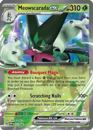 Meowscarada ex - 033 — SV: Scarlet & Violet Promo Cards Pokémon TCG card by 5ban Graphics