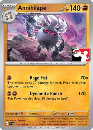 Annihilape - 109/198 — Prize Pack Series Cards Pokémon TCG card by Anesaki Dynamic