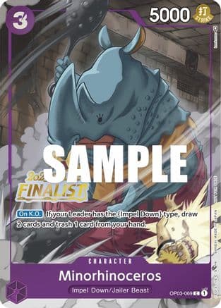 Minorhinoceros (Online Regional 2023) [Finalist] — One Piece Promotion Cards