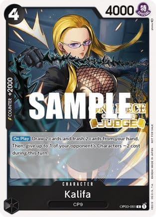 Kalifa (Judge Pack Vol. 2) — One Piece Promotion Cards