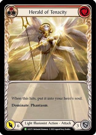 Herald of Tenacity (Red) - LGS173 — Flesh and Blood: Promo Cards