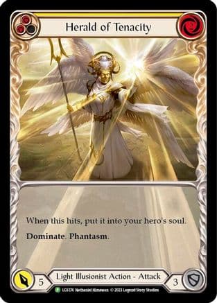 Herald of Tenacity (Yellow) - LGS174 — Flesh and Blood: Promo Cards