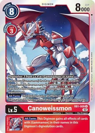 Canoweissmon — Resurgence Booster Digimon Card Game card by Takase