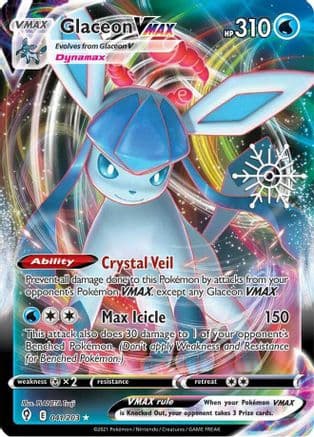 Glaceon VMAX - 041/203 (Holiday Calendar) — Miscellaneous Cards & Products