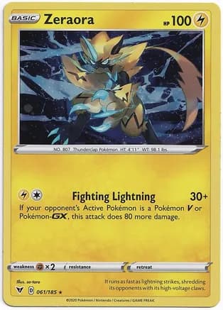 Zeraora - 061/185 (Cosmos Holo) — Miscellaneous Cards & Products