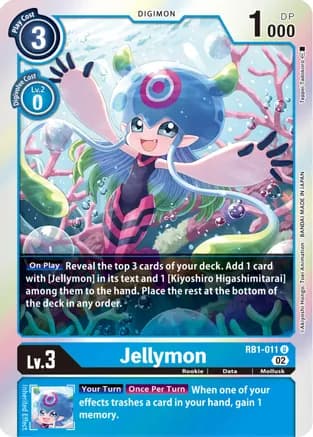 Jellymon — Resurgence Booster Digimon Card Game card by Akiyoshi Hongo, Toei Animation