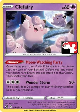 Clefairy - 062/196 — Prize Pack Series Cards Pokémon TCG card by Kouki Saitou