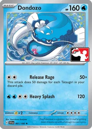 Dondozo - 061/198 — Prize Pack Series Cards Pokémon TCG card by Souichirou Gunjima