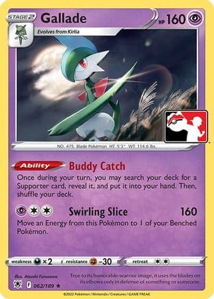 Gallade - 062/189 — Prize Pack Series Cards Pokémon TCG card by Atsushi Furusawa