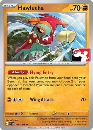 Hawlucha - 118/198 — Prize Pack Series Cards Pokémon TCG card by GOSSAN