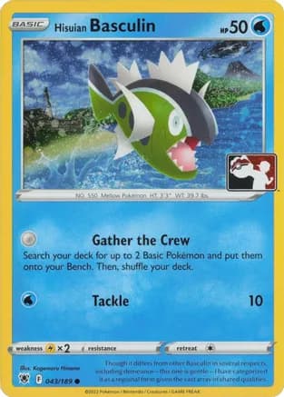 Hisuian Basculin - 043/189 (Cosmos Holo) — Prize Pack Series Cards Pokémon TCG card by Kagemaru Himeno