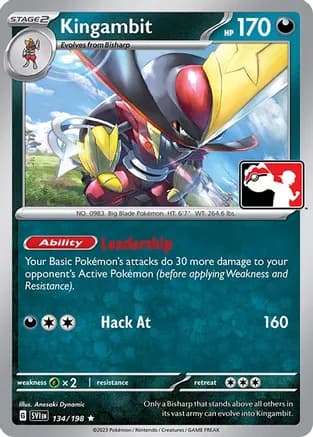 Kingambit - 134/198 — Prize Pack Series Cards Pokémon TCG card by Anesaki Dynamic