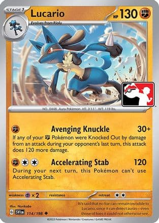 Lucario - 114/198 — Prize Pack Series Cards Pokémon TCG card by Nurikabe