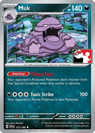 Muk - 127/198 — Prize Pack Series Cards Pokémon TCG card by Haru Akasaka
