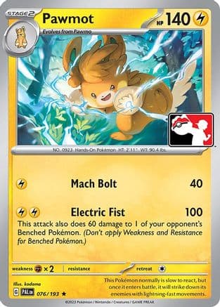 Pawmot — Prize Pack Series Cards Pokémon TCG card by kodama
