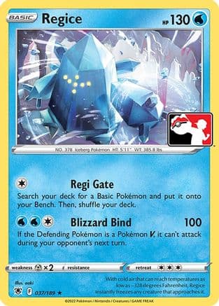 Regice - 037/189 — Prize Pack Series Cards Pokémon TCG card by aoki