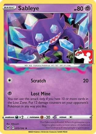 Sableye - 070/196 — Prize Pack Series Cards Pokémon TCG card by Shibuzoh.