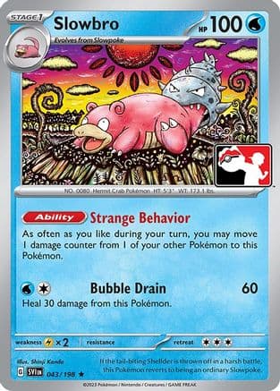 Slowbro — Prize Pack Series Cards Pokémon TCG card by Shinji Kanda