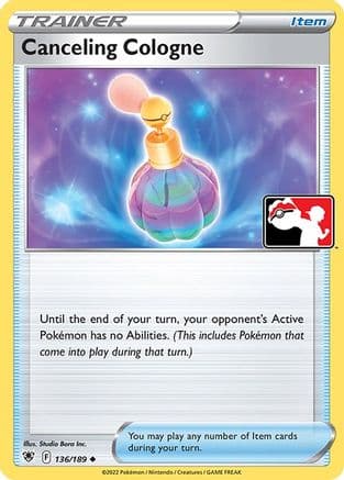 Canceling Cologne - 136/189 — Prize Pack Series Cards Pokémon TCG card by Studio Bora Inc.