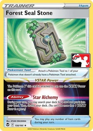 Forest Seal Stone - 156/195 — Prize Pack Series Cards Pokémon TCG card by AYUMI ODASHIMA