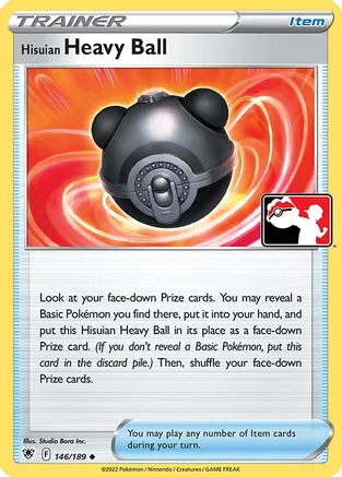 Hisuian Heavy Ball - 146/189 — Prize Pack Series Cards Pokémon TCG card by Studio Bora Inc.