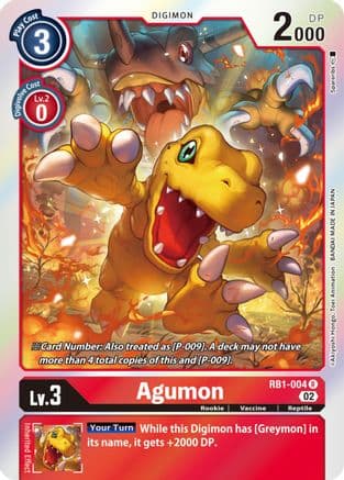 Agumon — Resurgence Booster Digimon Card Game card by Akiyoshi Hongo, Toei Animation