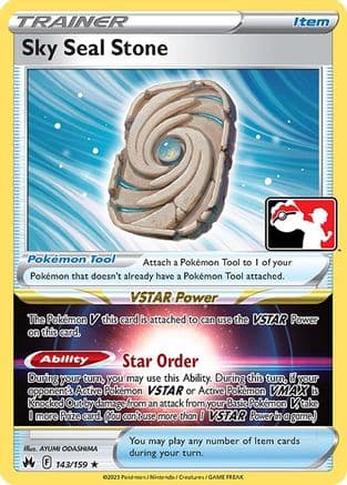 Sky Seal Stone - 143/159 — Prize Pack Series Cards Pokémon TCG card by AYUMI ODASHIMA