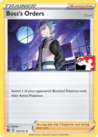 Boss's Orders [Cyrus] - 132/172 — Prize Pack Series Cards Pokémon TCG card by GIDORA