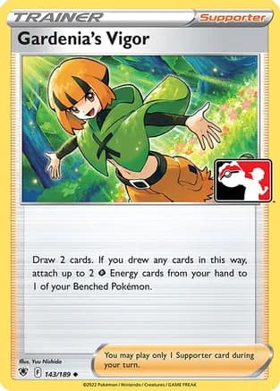 Gardenia's Vigor - 143/189 — Prize Pack Series Cards Pokémon TCG card by Yuu Nishida