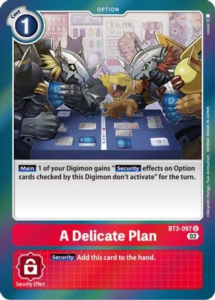 A Delicate Plan (Resurgence Booster Reprint) — Resurgence Booster Digimon Card Game card by Akiyoshi Hongo, Toei Animation