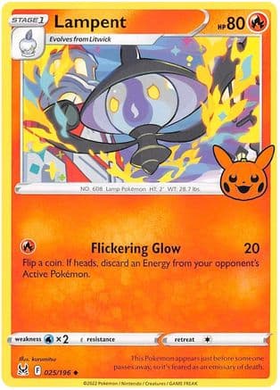 Lampent — Trick or Trade BOOster Bundle 2023 Pokémon TCG card by kurumitsu