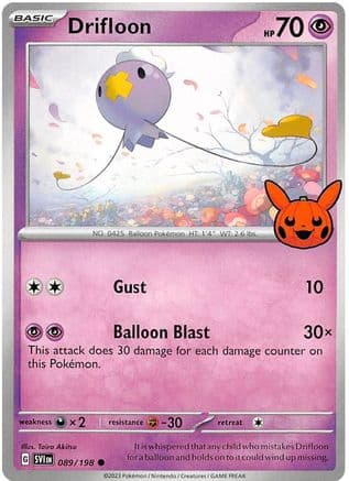 Drifloon — Trick or Trade BOOster Bundle 2023 Pokémon TCG card by Taira Akitsu
