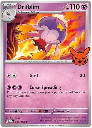 Drifblim — Trick or Trade BOOster Bundle 2023 Pokémon TCG card by Yuu Nishida