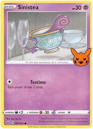 Sinistea — Trick or Trade BOOster Bundle 2023 Pokémon TCG card by Saya Tsuruta