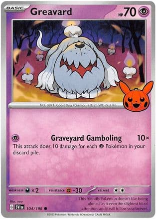 Greavard — Trick or Trade BOOster Bundle 2023 Pokémon TCG card by yuu