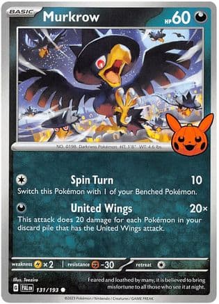 Murkrow — Trick or Trade BOOster Bundle 2023 Pokémon TCG card by Teeziro