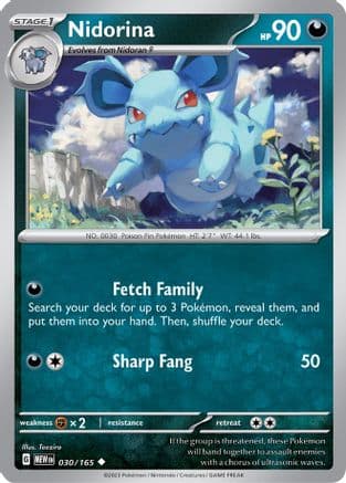 Nidorina — SV: Scarlet & Violet 151 Pokémon TCG card by Teeziro