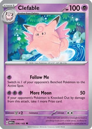 Clefable — SV: Scarlet & Violet 151 Pokémon TCG card by ryoma uratsuka