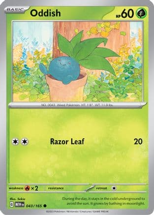 Oddish — SV: Scarlet & Violet 151 Pokémon TCG card by Sekio