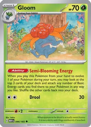 Gloom — SV: Scarlet & Violet 151 Pokémon TCG card by Sekio