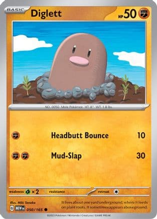 Diglett — SV: Scarlet & Violet 151 Pokémon TCG card by Miki Tanaka